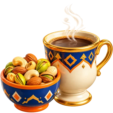 قهوة ومكسرات